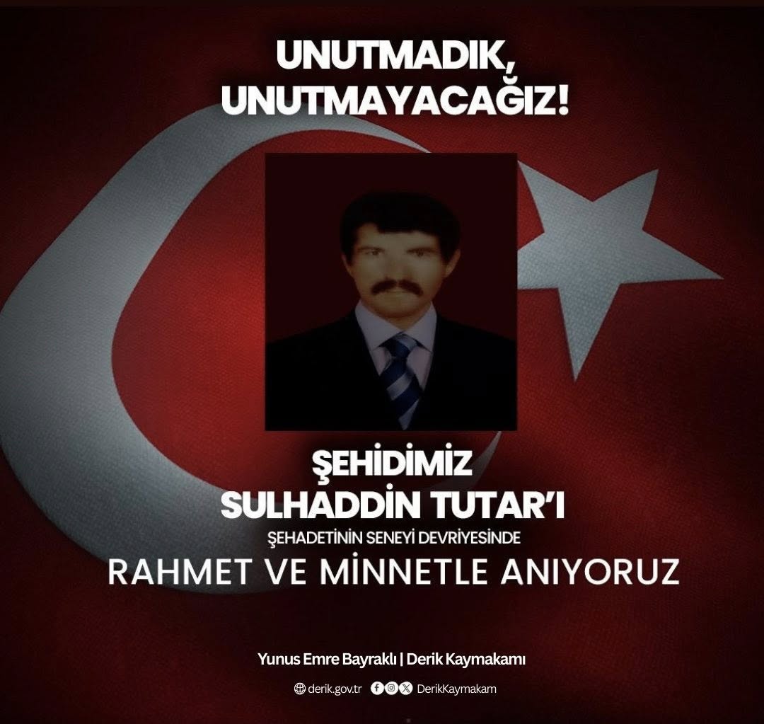 Şehitlerimiz Mehmet Sessiz, Sulhaddin Tutar ve Ömer Doğan’ı şehadetlerinin yıl dönümünde rahmet, minnet ve saygıyla anıyoruz. 